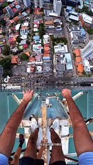Crazy people jumping from high rise buildings