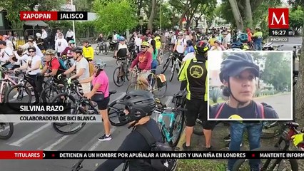 En Zapopan, colectivo realiza rodada en honor a Adela Armenta; ciclista atropellada