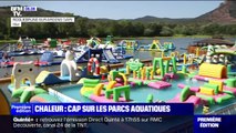 Bouées, toboggans, piscines... Les vacanciers se ruent sur les parcs aquatiques pour tenter de se rafraîchir