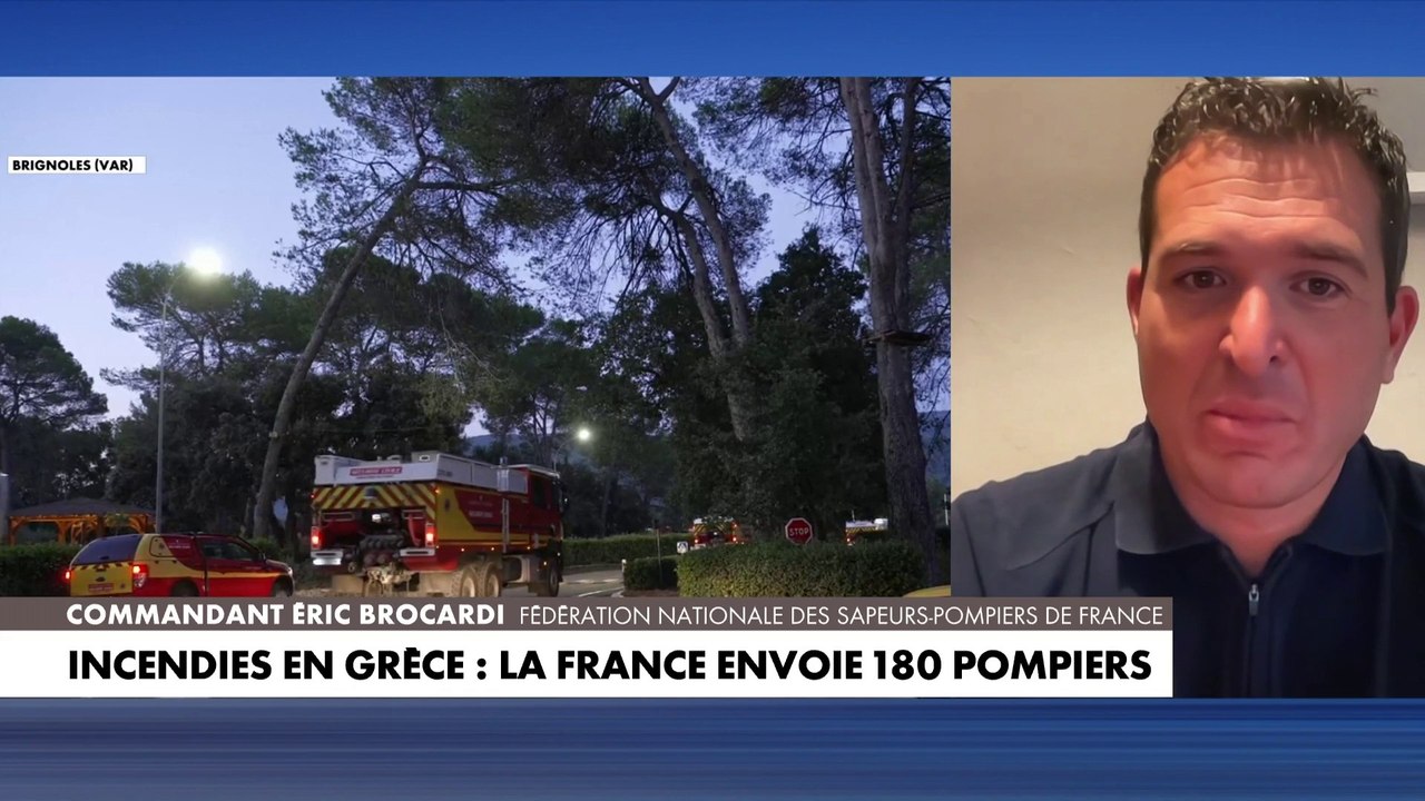 Les envois de pompiers français en Grèce «sont faits de manière rationnelle» selon le commandant Éric Brocardi