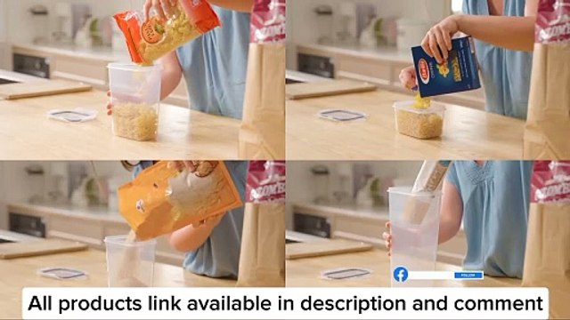 Airtight Food Storage Containers with Lids, Vtopmart 24 pcs Plastic Kitchen , HOOJO Refrigerator Organizer Bins - 8pcs Clear Plastic Bins For Fridge, Containers link : amzn.to/3M5BU4t Refrigerator organizer Bins link: amzn.to/4cn0Izp B