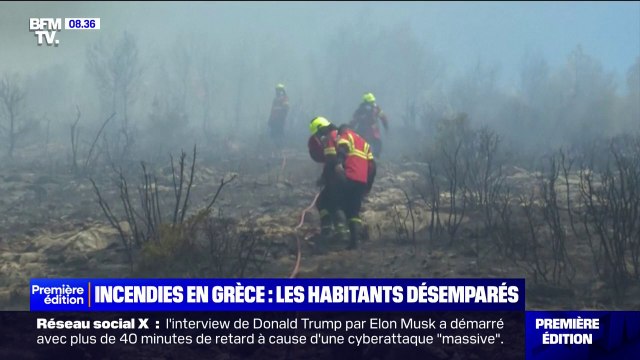 Nous sommes terrifiés : ces habitants désemparés tentent de sauver leurs maisons des incendies en Grèce
