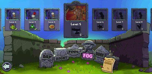 Plants vs. Zombies FREE level 4 fog