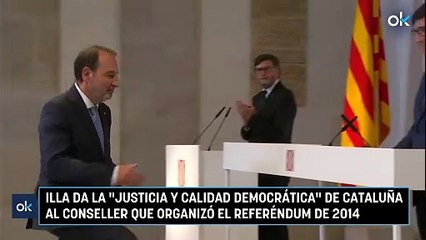 Illa da la «justicia y calidad democrática» de Cataluña al conseller que organizó el referéndum de 2014