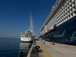 Bodrum'a turist akını! Kruvaziyerlerle geldiler