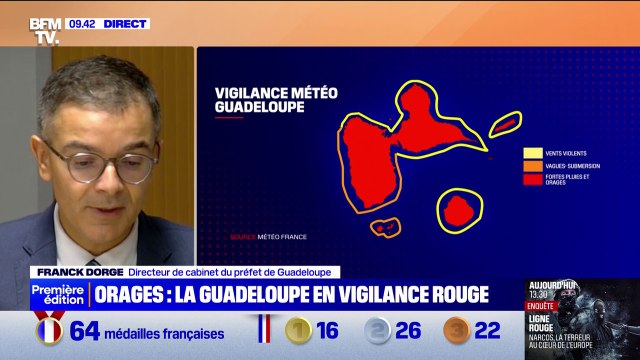 Tempête Ernesto: On attend des fortes précipitions entre 150 à 300 millimètres sur certaines zones de reliefs (préfecture de Guadeloupe)