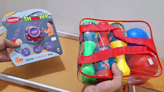 Unboxing and Review of aditi toys disk shooter and bowling game