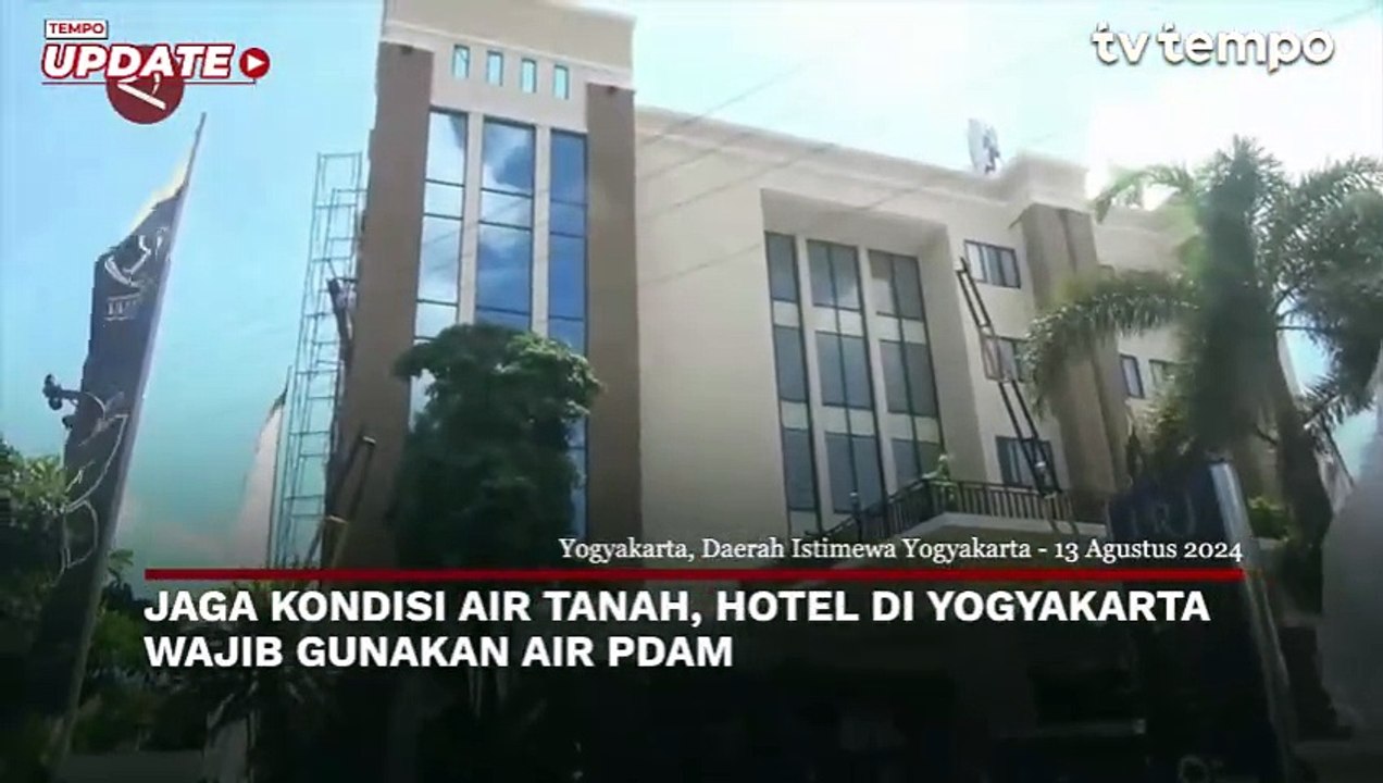 Jaga Kondisi Air Tanah, Hotel di Yogyakarta Wajib Gunakan Air PDAM