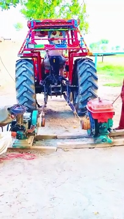 Fast Speed Two Diesels engine Starting With Tractor-viral#uswahkhan