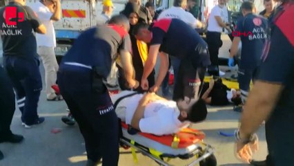 Motosiklet kamyonete çarptı: 2 yaralı