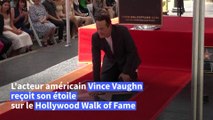 L'acteur américain Vince Vaughn reçoit son étoile à Hollywood