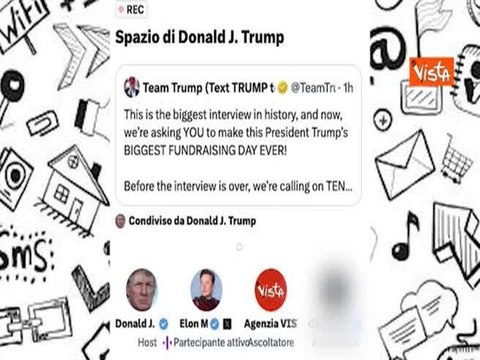 Diretta Trump-Musk in ritardo per problemi tecnici, il patron di X: Attacco per non farlo parlare