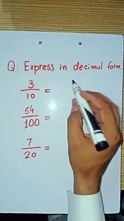Converting Fractions into Decimal form | Fractions and Decimals Class 7 Maths