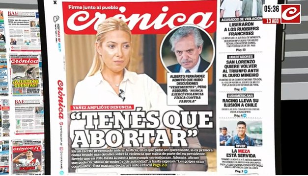 Fabiola Yánez declaró que Alberto Fernández le dijo que tenía que abortar