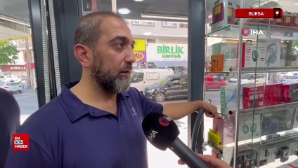 Bursa'da acemi sürücü dükkana daldı