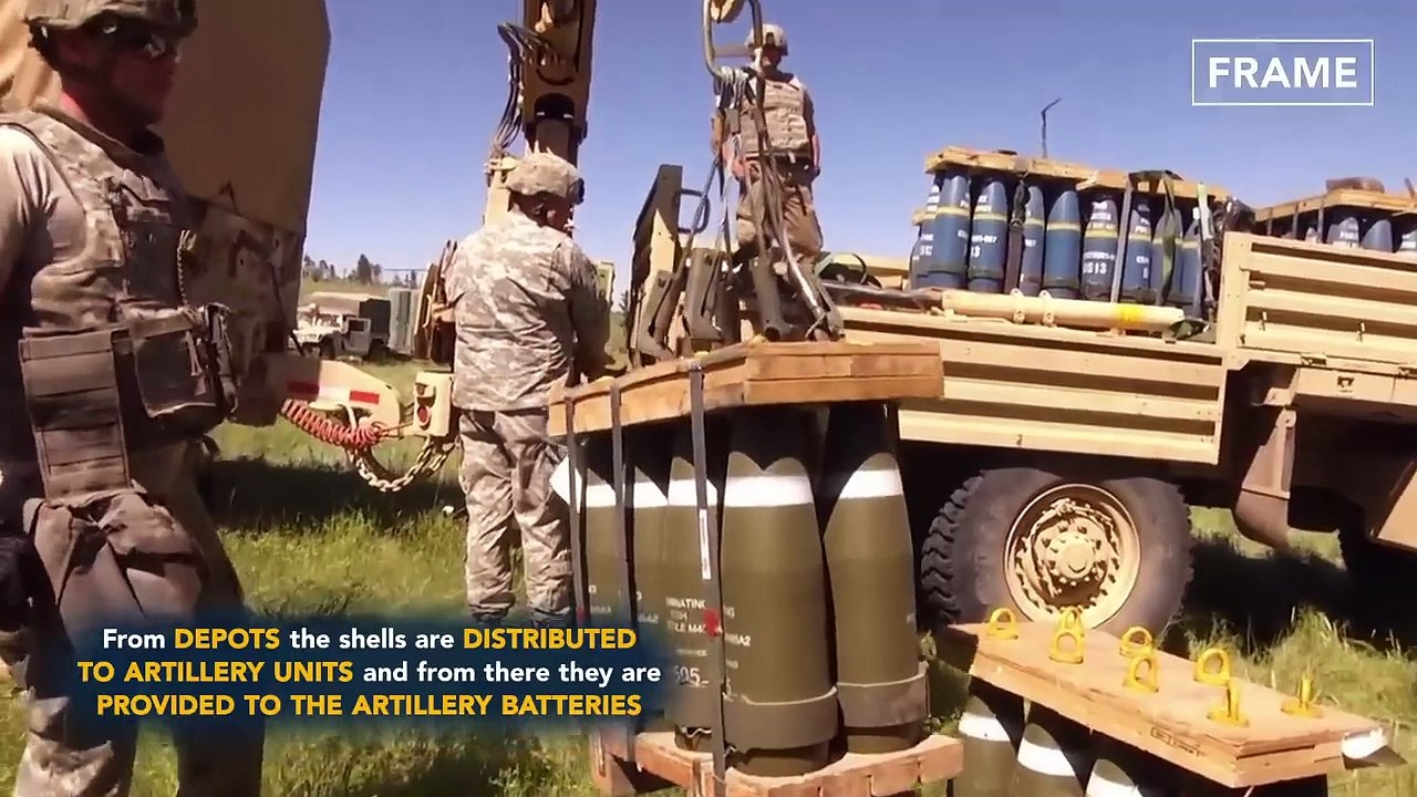 Inside Factory Building Large Number of US Army Ammo - Production Line