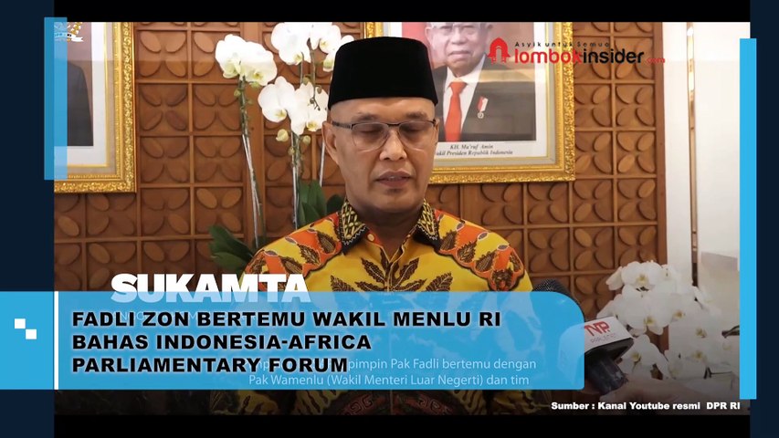 FADLI ZON BERTEMU WAKIL MENLU RI  BAHAS INDONESIA-AFRICA  PARLIAMENTARY FORUM