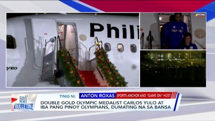 Olympic medalist Carlos Yulo, Nesthy Petecio, and Aira Villegas, bumaba na sa eroplano