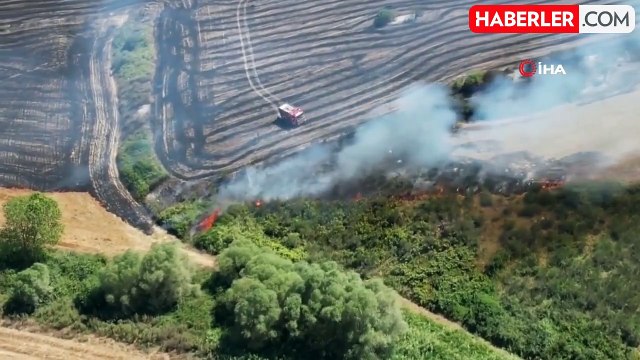 Arnavutköy'de çıkan yangın tarım arazisine sıçradı