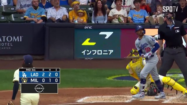 [MLB] 하이라이트 스포츠중계 씨유티비 LA 다저스 vs 밀워키 2024.08.13 (화) 0910