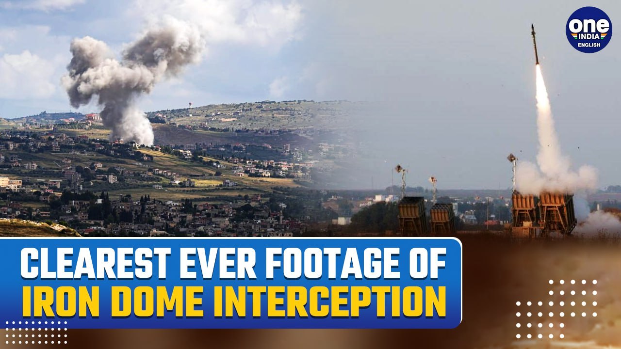 Hezbollah's Missiles vs. Iron Dome Jaw-Dropping Footage Recorded Over Sea of Galilee | Watch