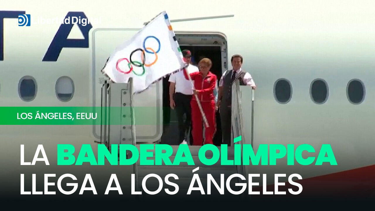 La bandera olímpica llega a Los Ángeles sede de los próximos Juegos 2028