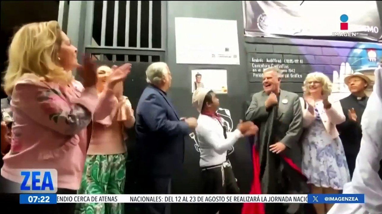 Homenajean a "Cantinflas" con mural de graffiti en aerosol en el Eje Central de la CDMX