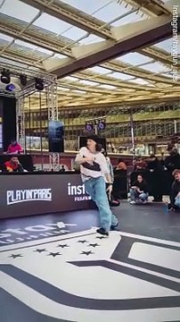 Australian breaker Rachael Gunn performs at dance showcase in Paris