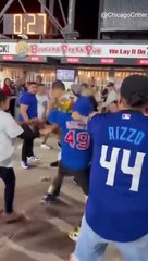 Moment a brawl breaks out among White Sox and Cubs fans in Chicago.