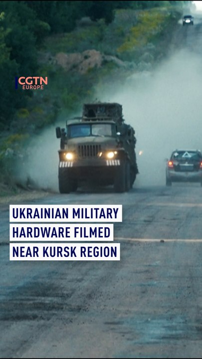 Ukrainian military hardware filmed in Sumy Region bordering Kursk region