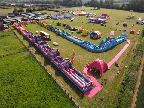 We try out the Leonardslee Gardens 1,000ft inflatable course and playpark