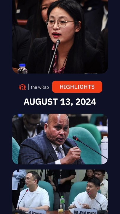 Today's headlines: Alice Guo, Bato dela Rosa, Jojo Nones & Richard Cruz | The wRap | August 13, 2024