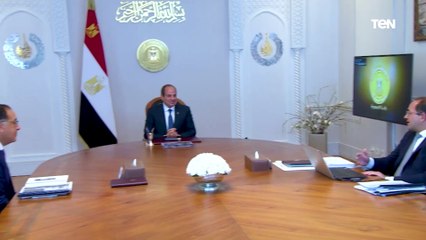 الرئيس عبد الفتاح السيسي يجتمع مع رئيس مجلس الوزراء ووزير المالية