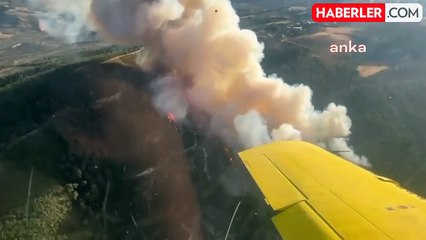 Manisa'da Orman Yangınına Müdahale Devam Ediyor