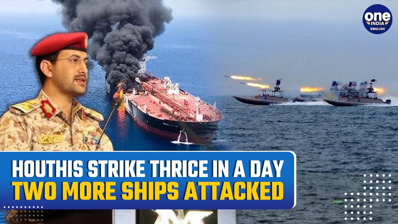 Houthis Red Sea Mayhem Continues: Third Ship Struck in Another Devastating Attack | Watch