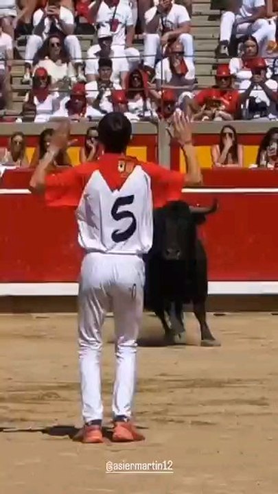 Quiebro asier martin toros bravos Pamplona san fermin 2024(2)