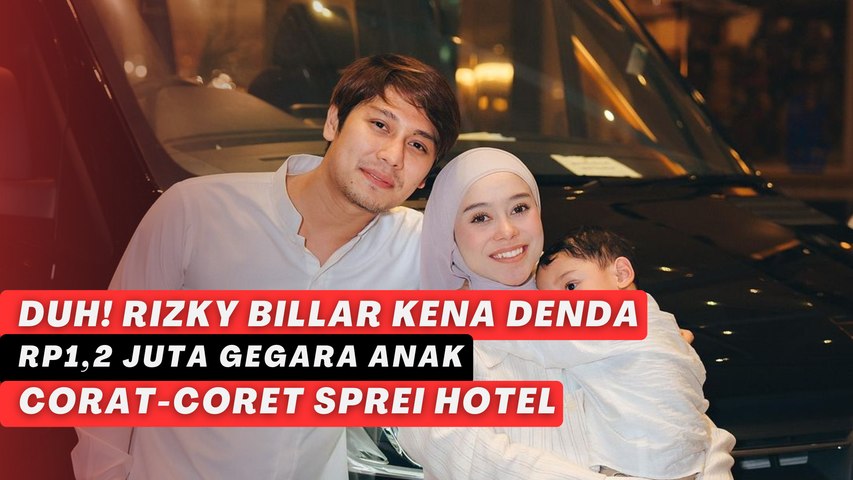 Duh! Rizky Billar Kena Denda Rp1,2 Juta gegara Anak Corat-coret Sprei Hotel