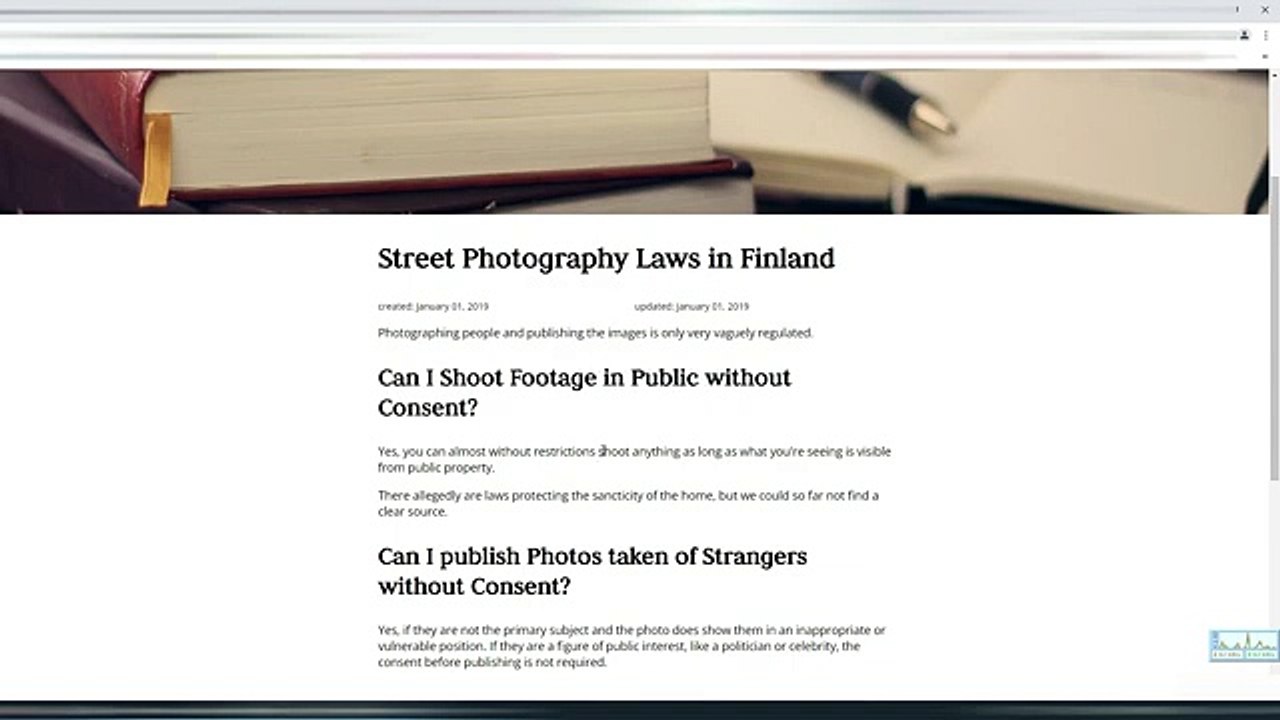 Finland.Filming People. Ask for permission,What Does the Law Say_