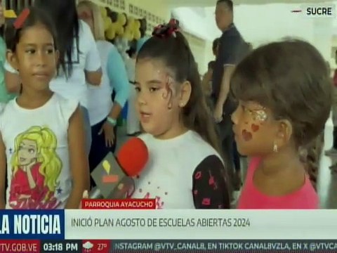 Plan Agosto de Escuelas Abiertas realiza actividades educativas a niños y niñas del estado Sucre