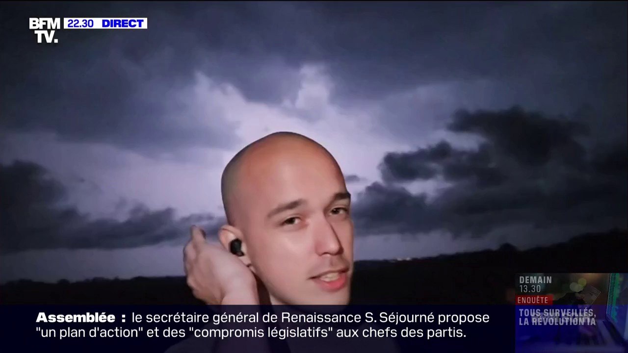 "Une activité électrique assez fantastique": Matthieu Brochier, réalisateur-vidéaste et chasseur d'orages, témoigne depuis l'Ain