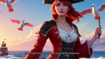 The Pirate Princess A fearless young princess sets sail #english #story #shortvideo #subscribe