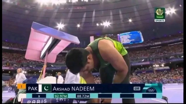 Arshad Nadeem Won Gold Medal - Arshad Nadeem Throw - Arshad Nadeem Gold medal 2024VID-20240810-WA0004