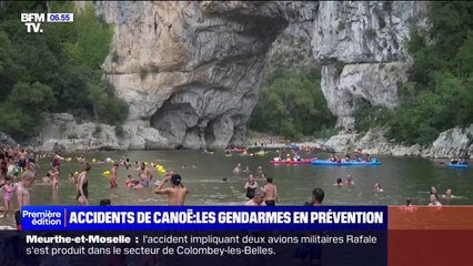 Pour prévenir les accidents, les gendarmes patrouillent en canoë