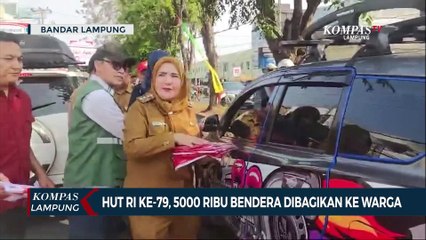HUT RI ke-79, 5.000 Ribu Bendera Dibagikan ke Warga