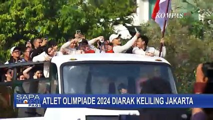 Senyum Bahagia Para Atlet Olimpiade Paris Diarak Keliling Jakarta Menuju Istana Presiden