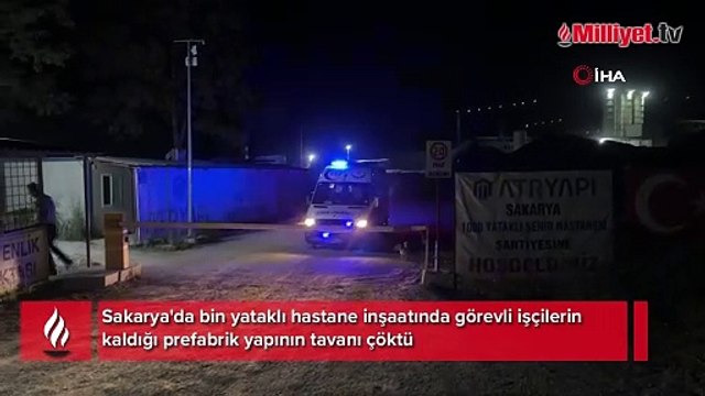 Sakarya Şehir Hastanesi inşaatında işçilerin kaldığı yapıda göçük! Valilik açıklama yaptı