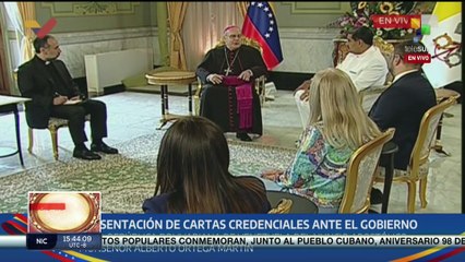 Nuncio Apostólico presentó cartas credenciales ante Venezuela
