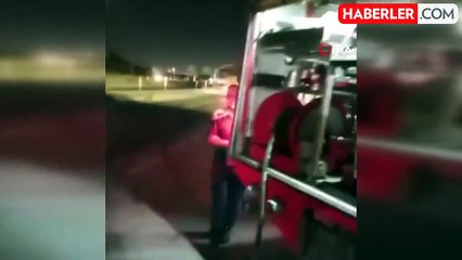 Çekmeköy-Şile Otoyolu'nda hafriyat kamyonu alev alev yandı