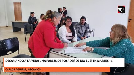 Pareja de Posadeños desafía la superstición y se casó un martes 13