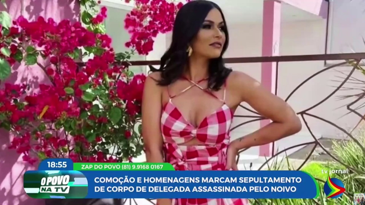 Delegada Patrícia, que foi morta pelo noivo, é enterrada sob forte comoção